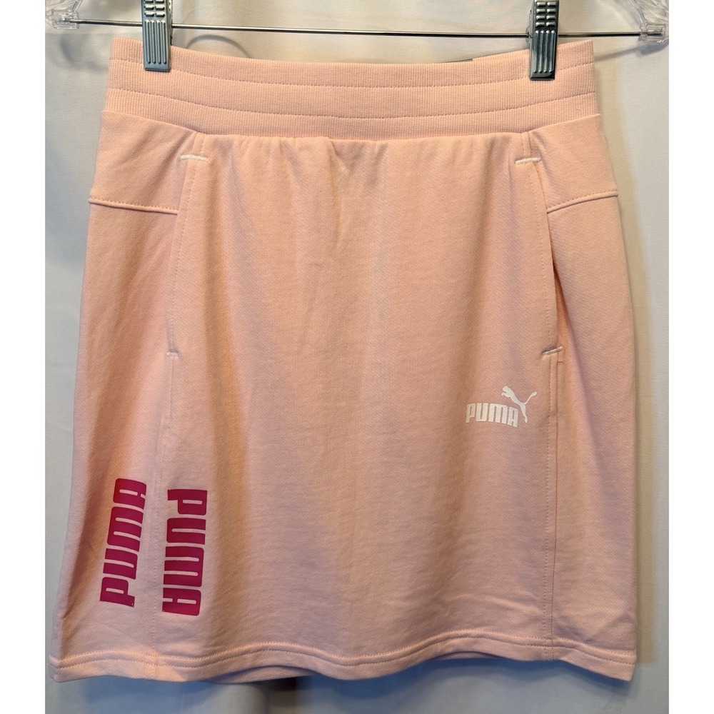 NWT Puma Women's Size XS Power Skirt Drawstring Chalk Pink Logo Pockets Tennis